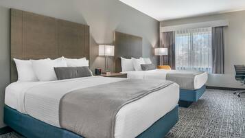 Standard Room, 2 Queen Beds, Non Smoking, Refrigerator | Individually decorated, individually furnished, desk, laptop workspace