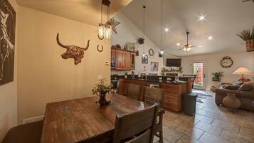 Premier Townhome | Living area | 42-inch flat-screen TV with digital channels, TV, Netflix