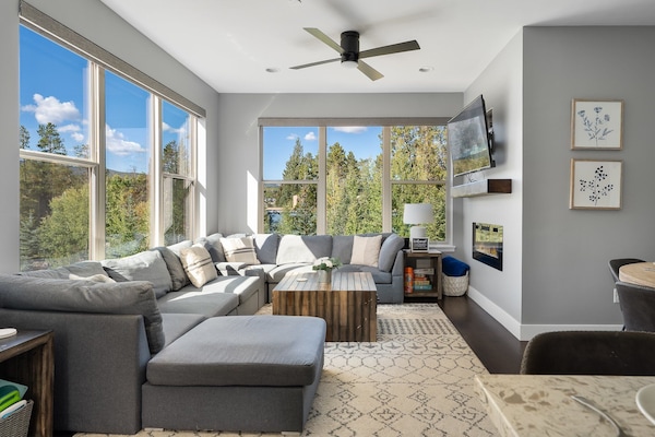 Living Room with Custom Windows