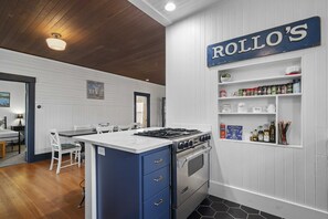 Fridge, microwave, oven, stovetop - Restored 1926 Seaside Home close to the Beach and the Promenade. (Seaside)