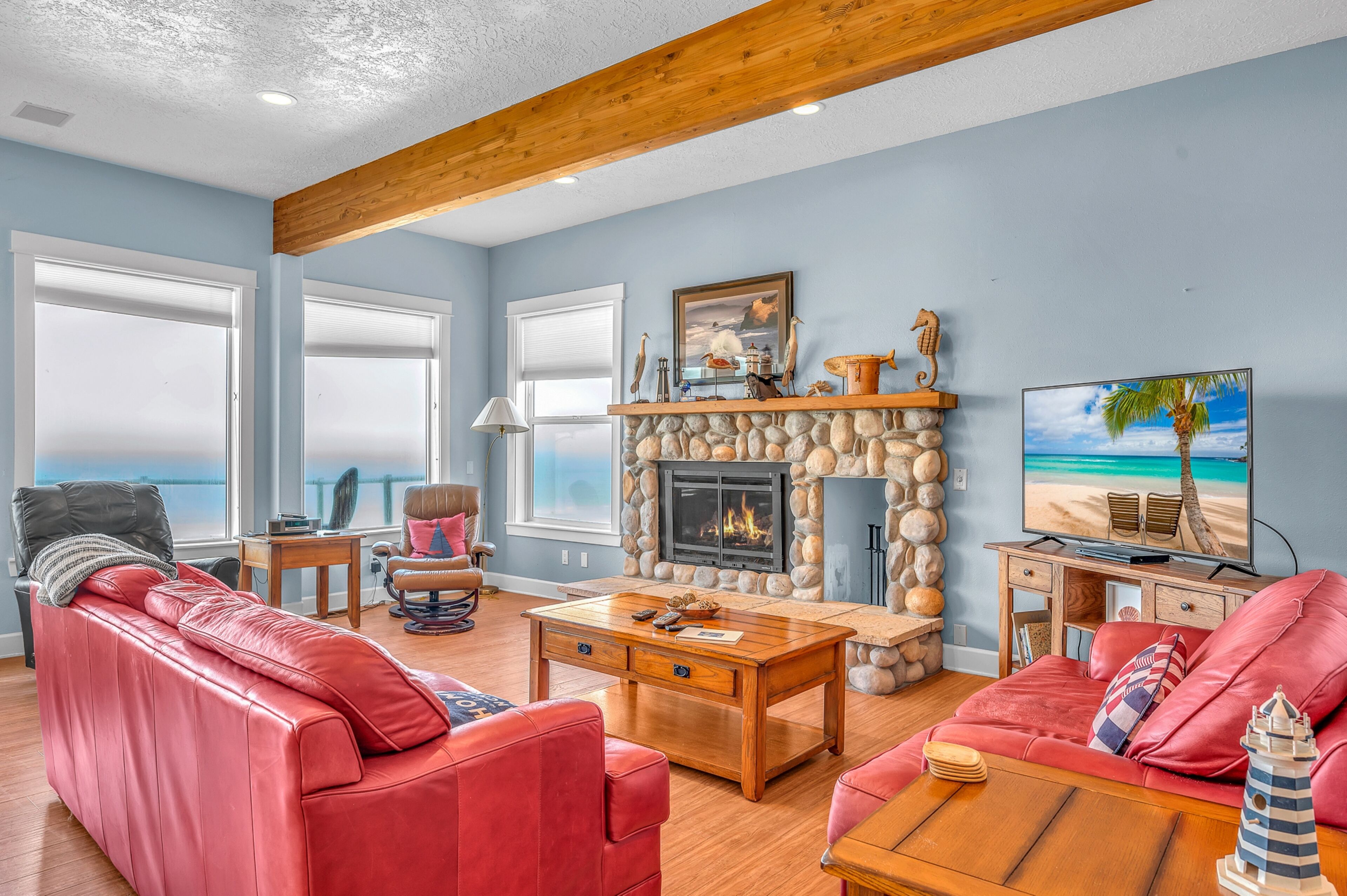 TV, fireplace, DVD player, table tennis