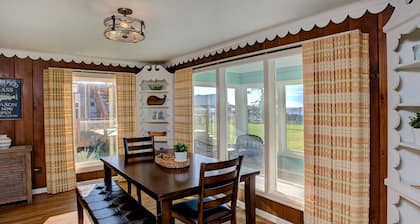 Enjoy Riverfront Views from the Porch, short drive to Beach and Promenade