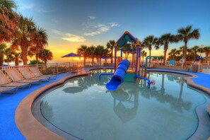 A heated pool