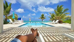 Pool - The Starfish Oceanfront Studio Cottage in East End (East End)