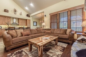 TV, fireplace - Townhome on Shuttle Route! Shared Hot Tub! Mountain Views! (Mammoth Lakes)