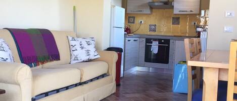 TV, DVD player, video library
