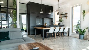 Premium Apartment | Living room - Old City Port Apartments Premium (Wroclaw)