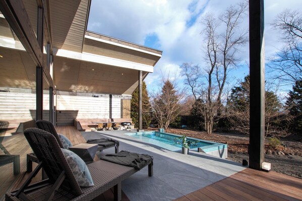 Villa A -SPA- (Modern style) One private house with pool, sauna, & outdoor hot spring, Non Smoking | Terrace/patio