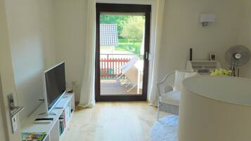 Apartment, 1 Bedroom, Balcony (Angelika) | Living area | LED TV