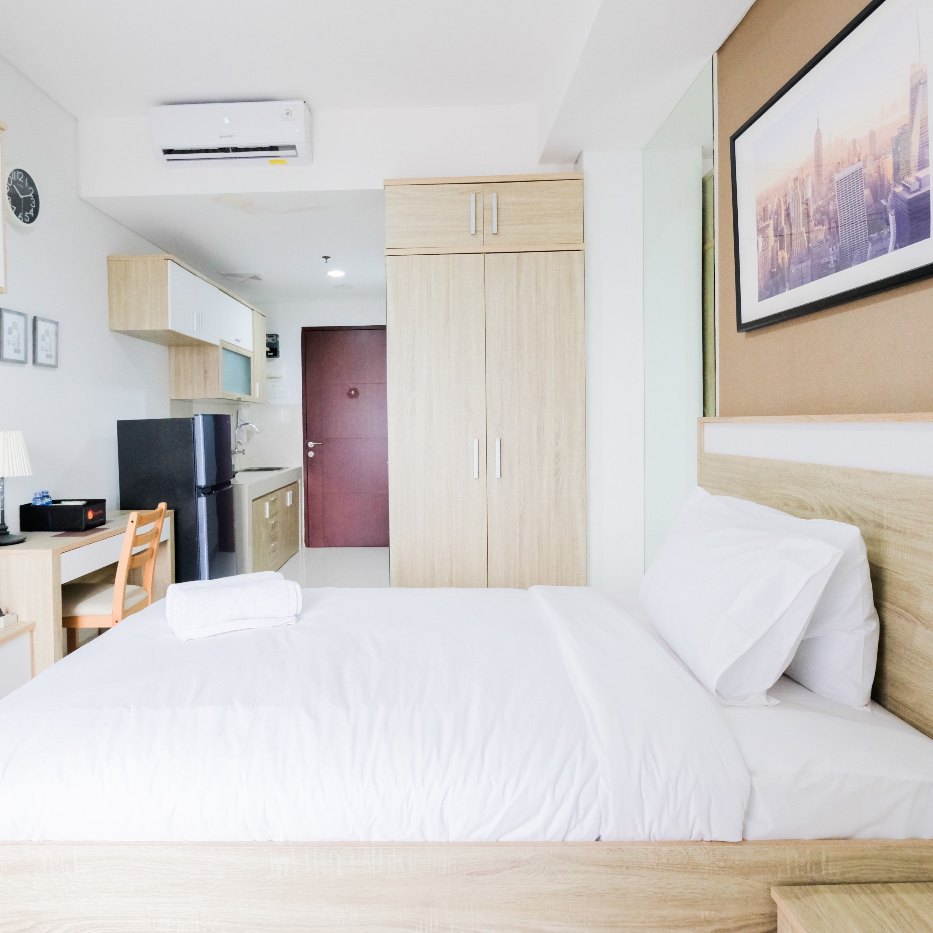 1 habitación y ropa de cama 