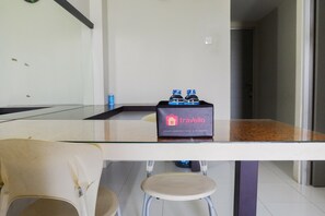 Room | 2 bedrooms, desk, free WiFi, bed sheets - Pool View 2BR at Dian Regency Apartment (Surabaya)