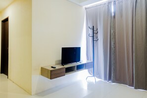 Room | Television - Spacious 2BR Bandara City Apartment near Soekarno Hatta (Kosambi)