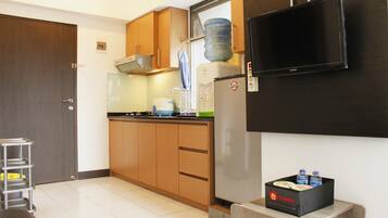 Room | Dapur peribadi | Peti sejuk, dapur, cerek elektrik
