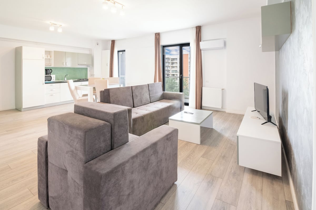 Senior Suite, Balcony, Partial Sea View | Living area | Flat-screen TV