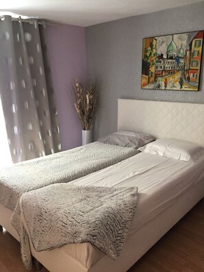 2 bedrooms, iron/ironing board, WiFi, bed sheets