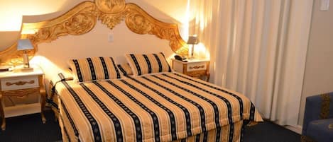 Minibar, desk, blackout drapes, soundproofing