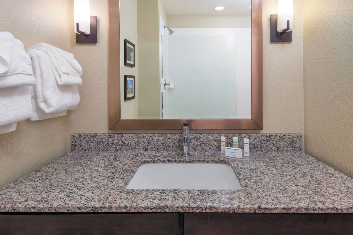 Free toiletries, hair dryer, towels