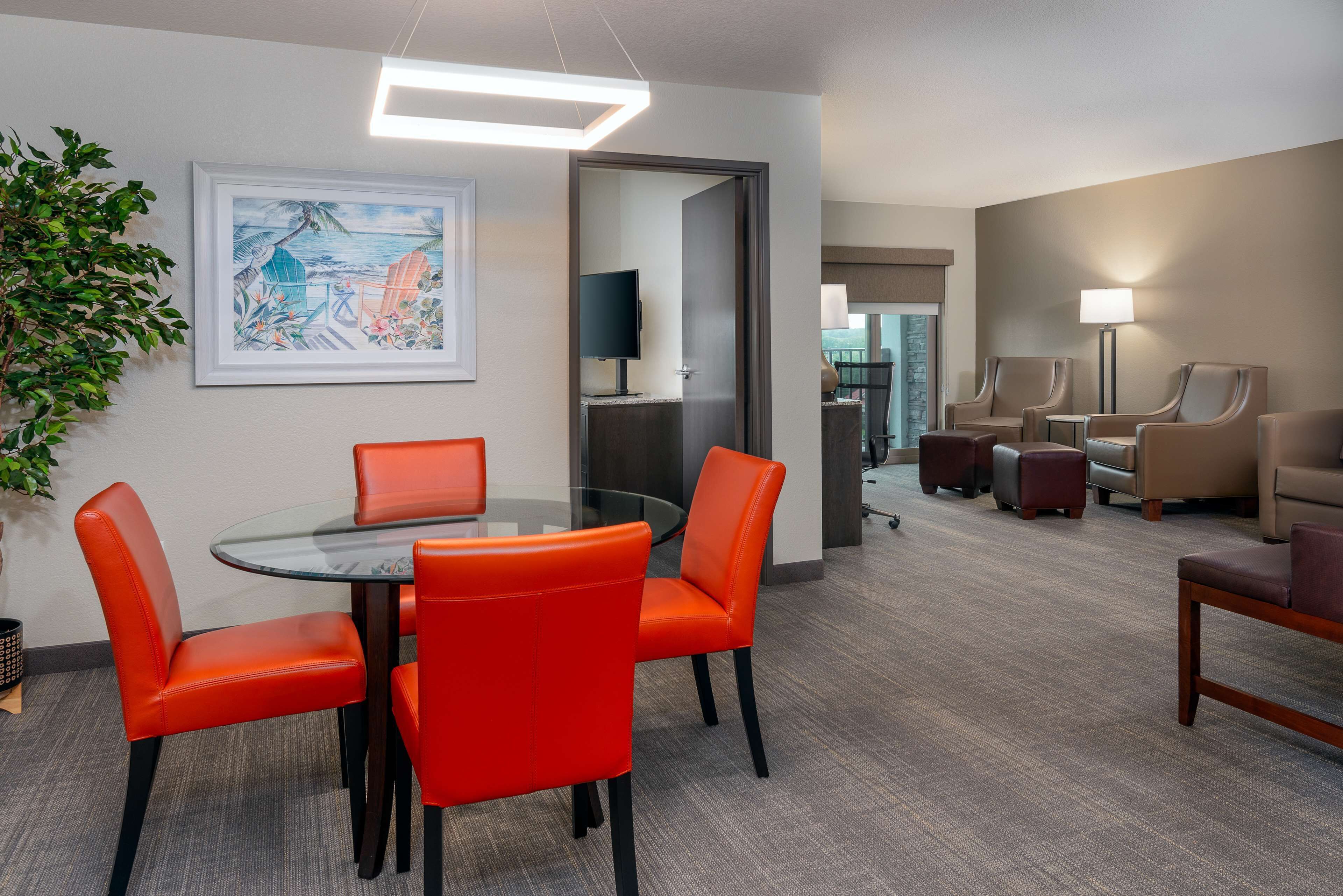 suite, 1 king bed, non smoking, kitchenette (living room;with sofabed) | 1 bedroom, down duvets, desk, laptop workspace