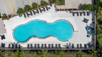 Outdoor pool, open 7:00 AM to 10:00 PM, pool umbrellas, sun loungers