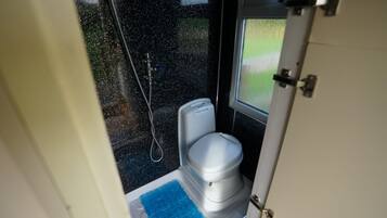 Cabin | Bathroom | Shower, hair dryer, towels