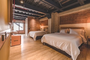 Standard Double Room, 2 Queen Beds | Hypo-allergenic bedding, down comforters, pillowtop beds, minibar - The Somos Beats Hotel & Rooftop (Medellín)