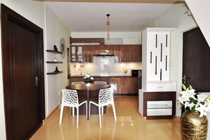 Apartment, 2 Bedrooms | Private kitchen | Stovetop, electric kettle, cookware/dishes/utensils - Feel Like Home Nepal (Kathmandu)