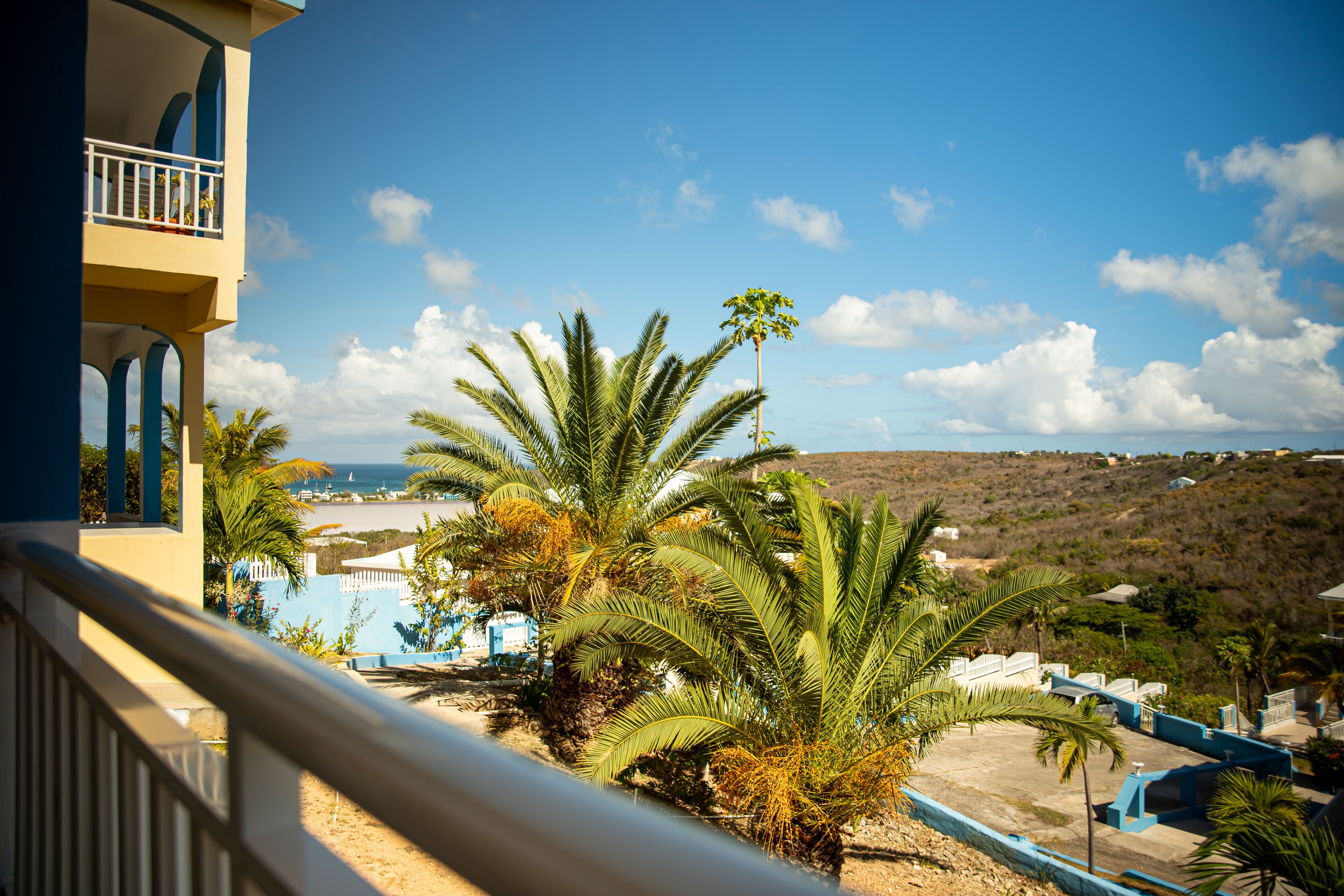 숙박 시설에서 보는 주변 전망