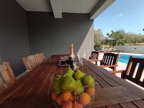 Outdoor dining - Modern Villa San Antonio....heated pool !!!! (vodnjan)