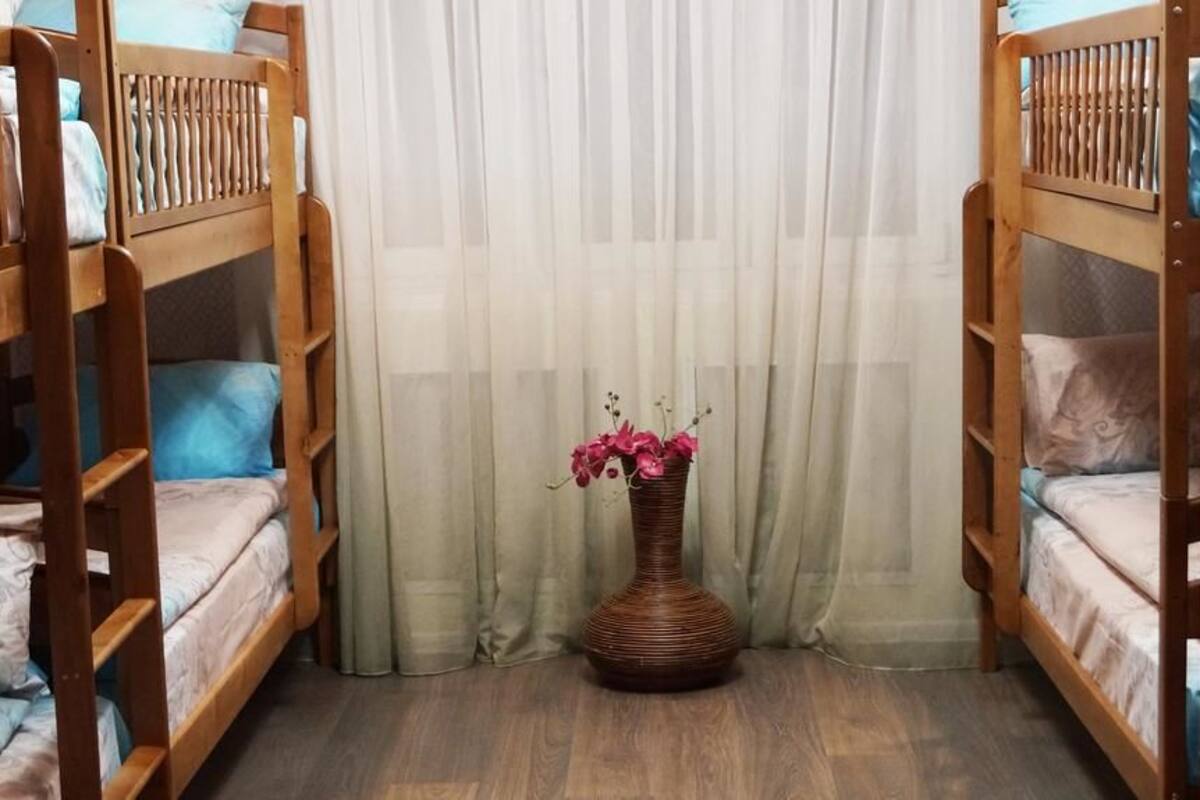 Down duvets, individually furnished, blackout curtains