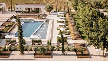 2 outdoor pools, pool umbrellas, sun loungers