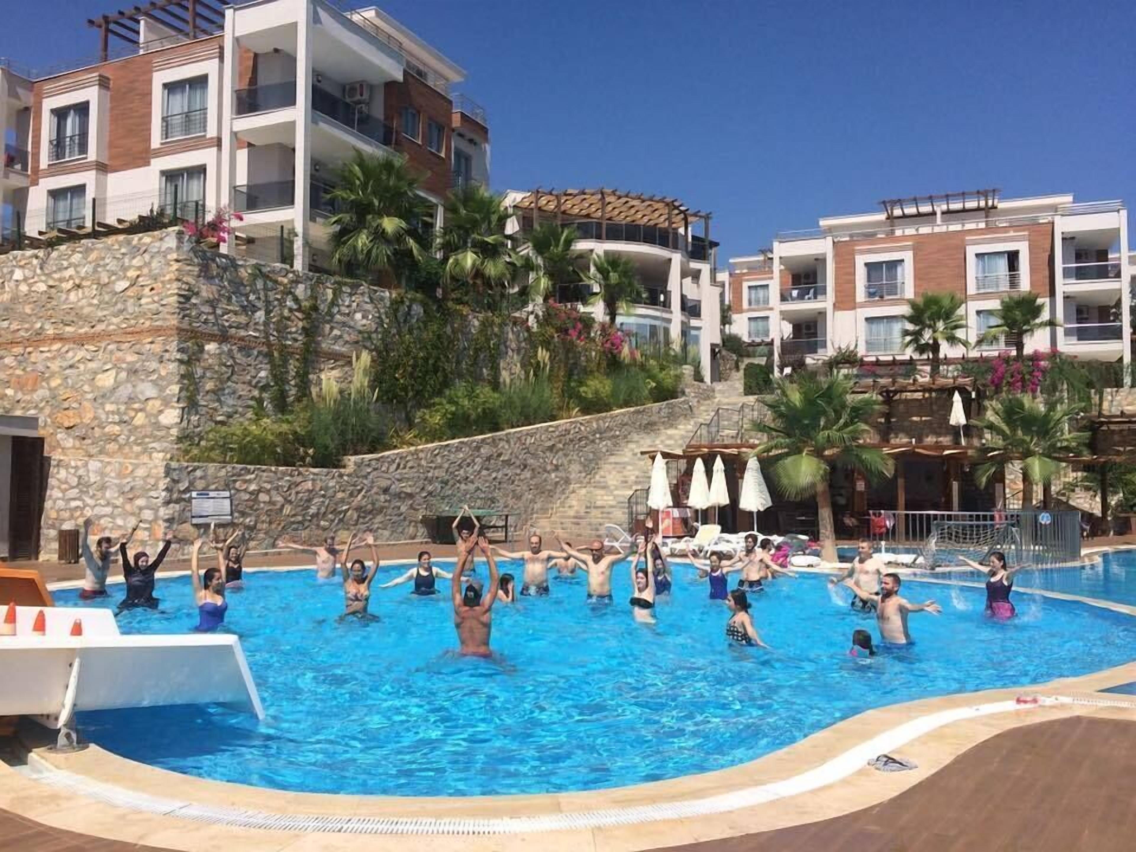 indoor pool, outdoor pool, pool loungers