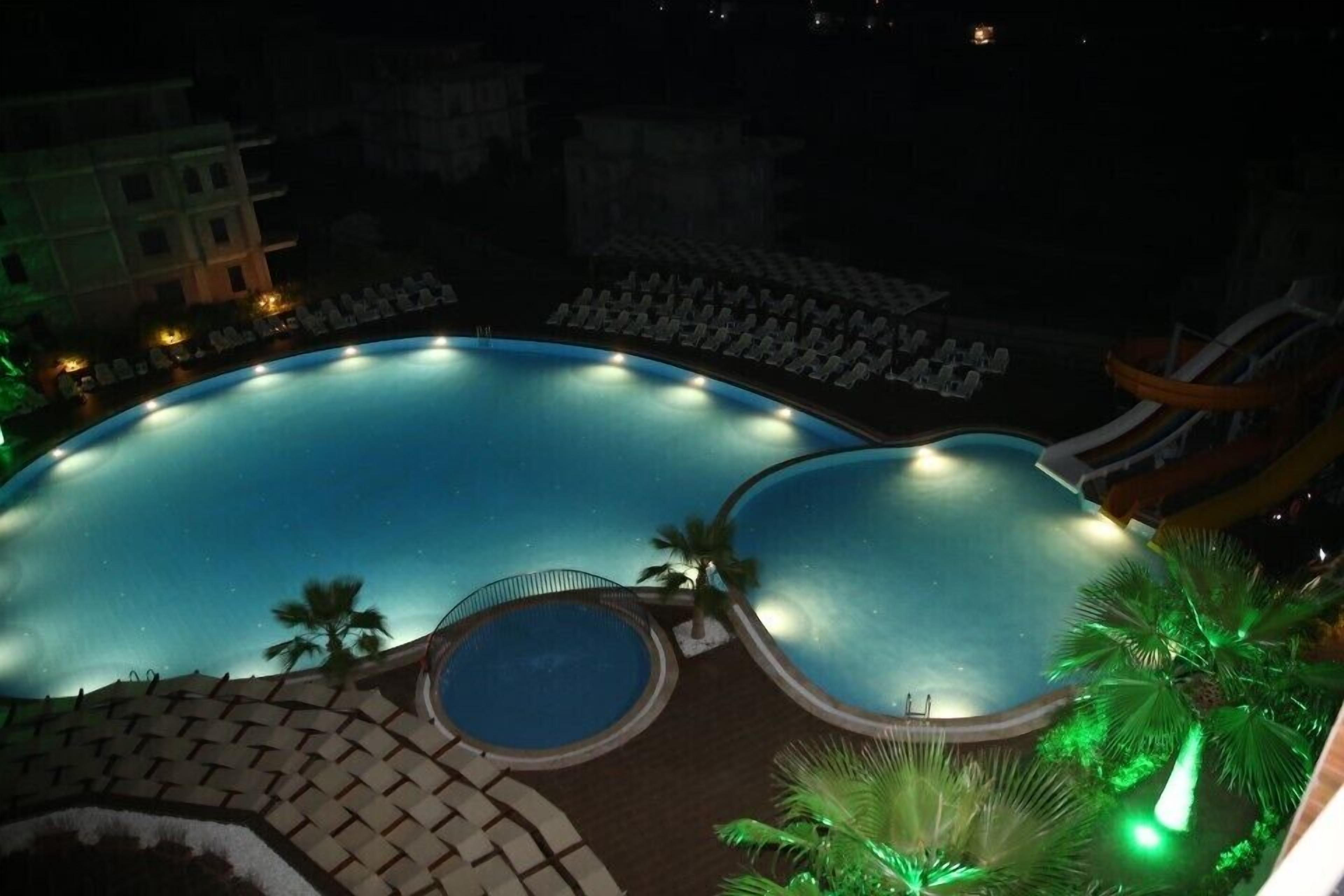 indoor pool, outdoor pool, pool loungers