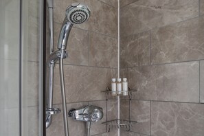 Double Room, Patio (Room 3) | Bathroom | Free toiletries, hair dryer, towels, soap - Ocean House (St Ives)