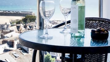 Habitació doble Deluxe, balcó, vistes al mar (Room 5) | Balcó