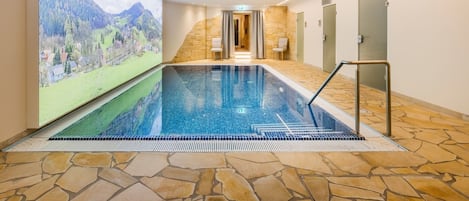 Indoor pool, seasonal outdoor pool, sun loungers