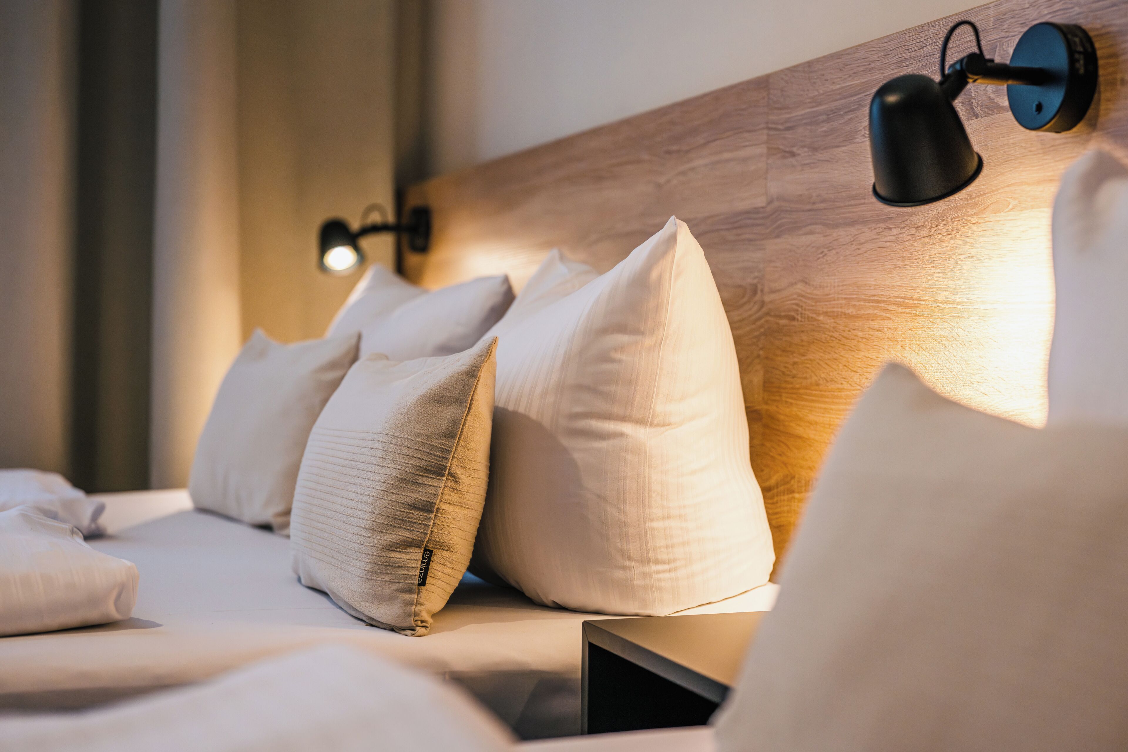 2 bedrooms, desk, blackout curtains, iron/ironing board