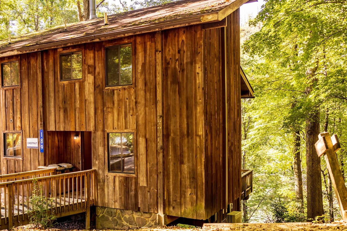 Cabane, plusieurs lits, vue montagne (Chestnut Cabin)