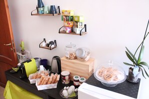 Daily self-service breakfast (EUR 5 per person)