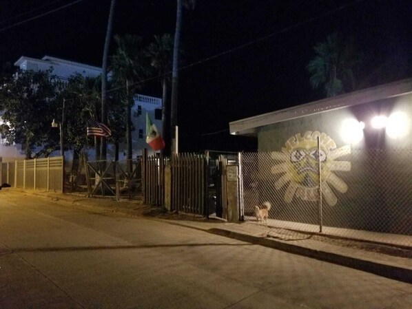 Front of property – evening/night