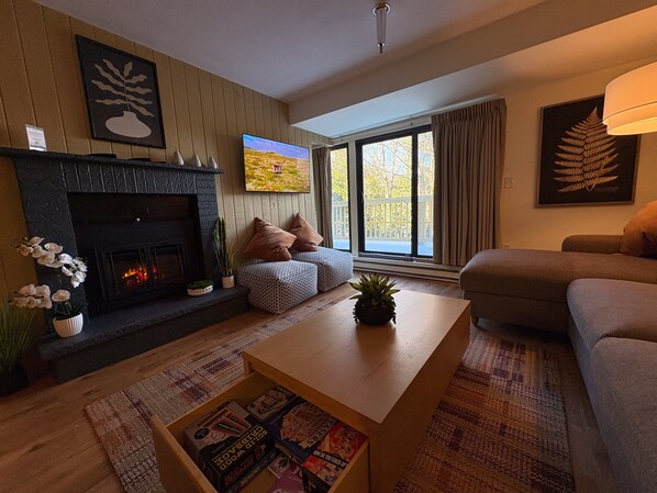 TV, DVD player, stereo