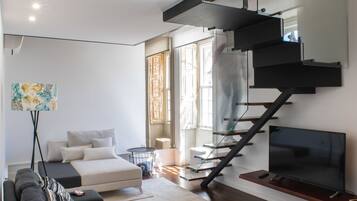 Grand Apartment, 3 Bedrooms | Living area | LCD TV