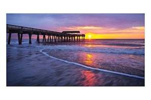 Plage, chaises longues, serviettes de plage