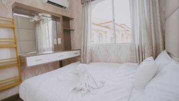 2 dormitorios, caja fuerte, wifi y ropa de cama