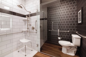 Shower, rainfall showerhead, designer toiletries, hair dryer - The Parker Hotel (Parker)