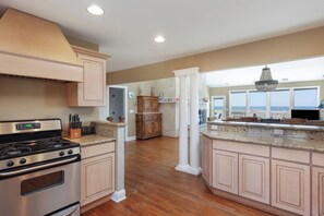 Fridge, microwave, oven, stovetop - Ocean Front Beach House. Walking Distance to Jenkinsons. (Point Pleasant Beach)
