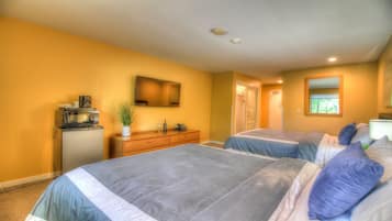 Iron/ironing board, travel crib, free WiFi, bed sheets