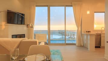 Télévision, cheminée