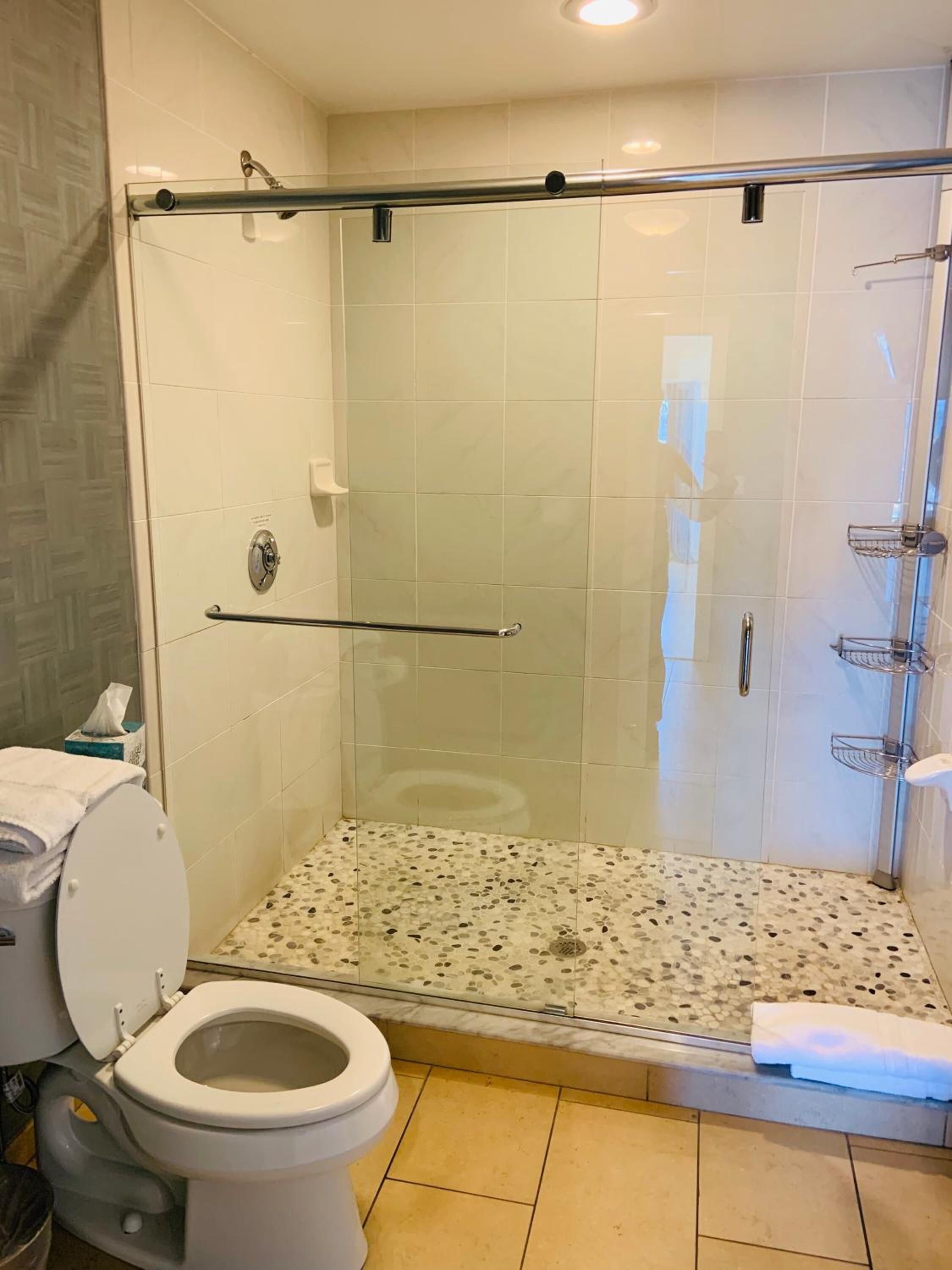 standard room, 2 queen beds | bathroom | towels