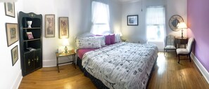 Purple Room | Premium bedding, memory foam beds, in-room safe, individually decorated - Baxter's Brewhouse Inn (Georgetown)