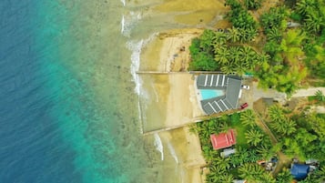 Private beach, sun-loungers, beach towels